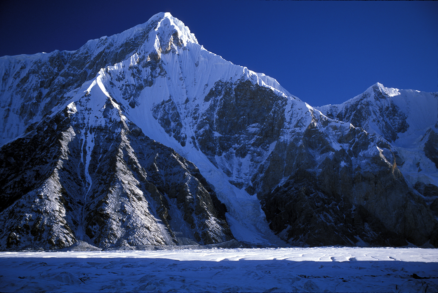 Peak Gorki Sunrise, South Inylchek Glacier, Kyrgyzstan