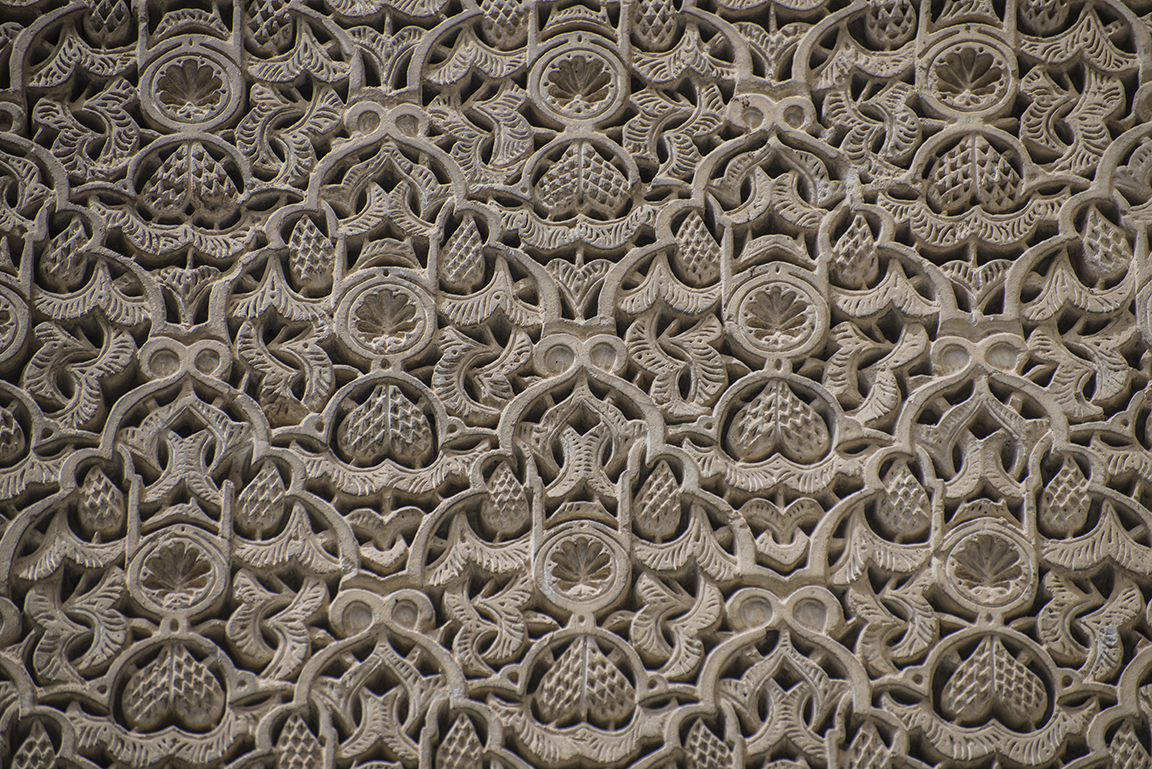 Carving details at the Medersa el-Attarine